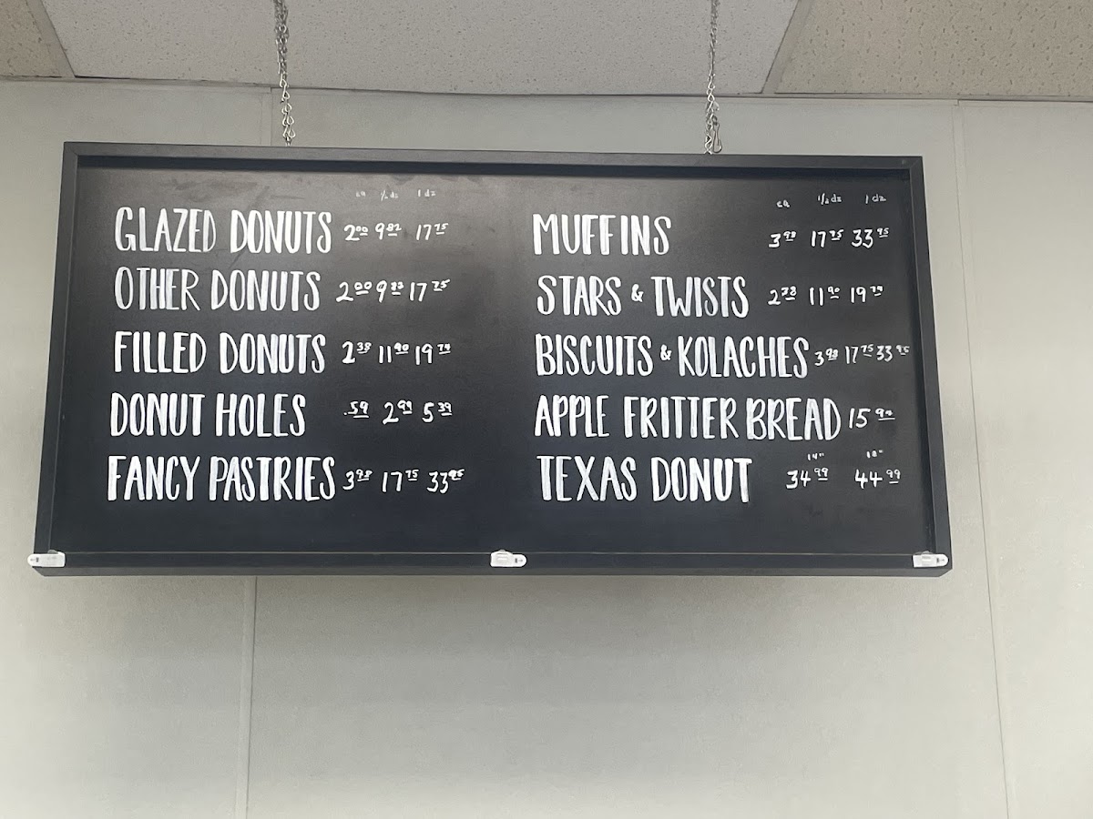 Fox's Donut Den Menu - Image 1